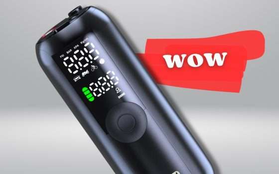 MINUSCOLO compressore d'aria portatile, 36€ e passa la paura (Amazon)