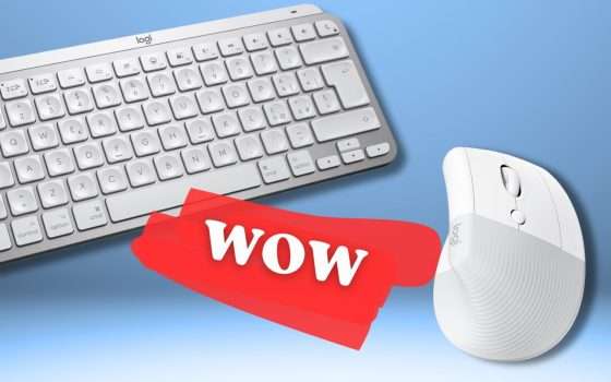 Logitech COMBO da lode: MX keys Mini e mouse Vertical Lift in sconto