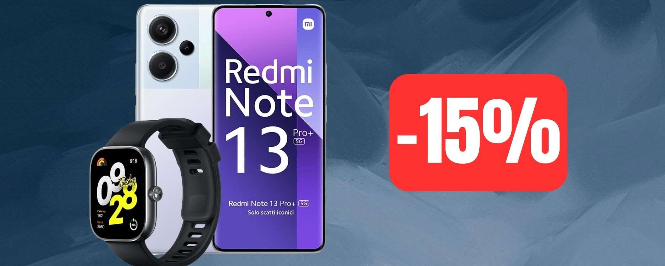 Redmi Note 13 Pro+ e Redmi Watch 4: offerta CLAMOROSA sul bundle