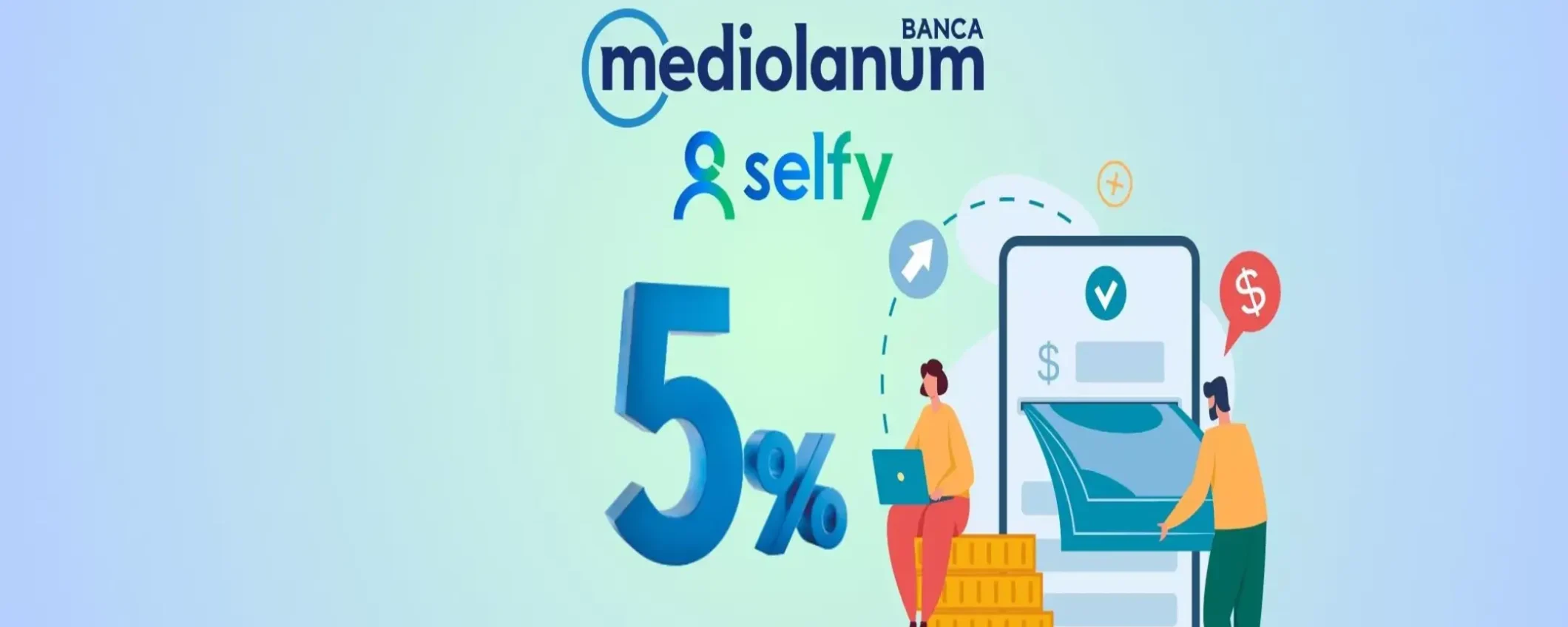 Apri SelfyConto e goditi zero spese e un interesse lordo del 5%