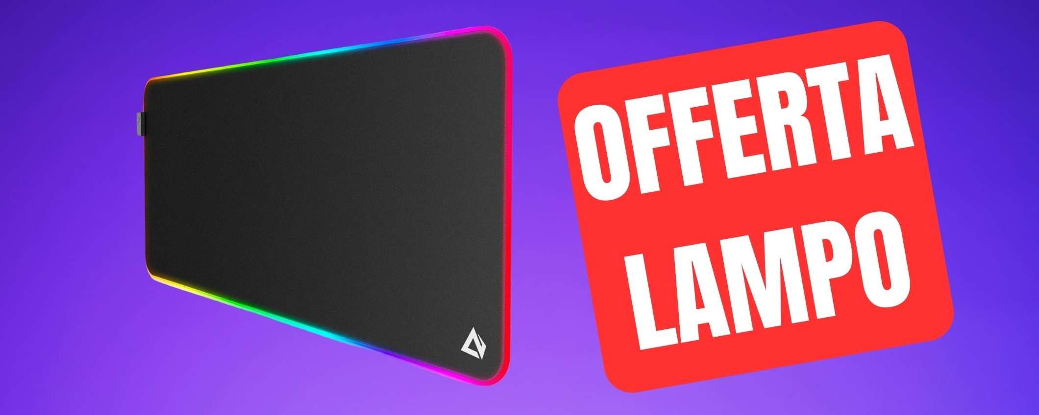 Tappetino mouse da gaming XXL in SUPER OFFERTA LAMPO su Amazon