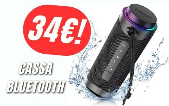 La Cassa Bluetooth di Tronsmart a soli 34€ grazie all'OFFERTA a Tempo!