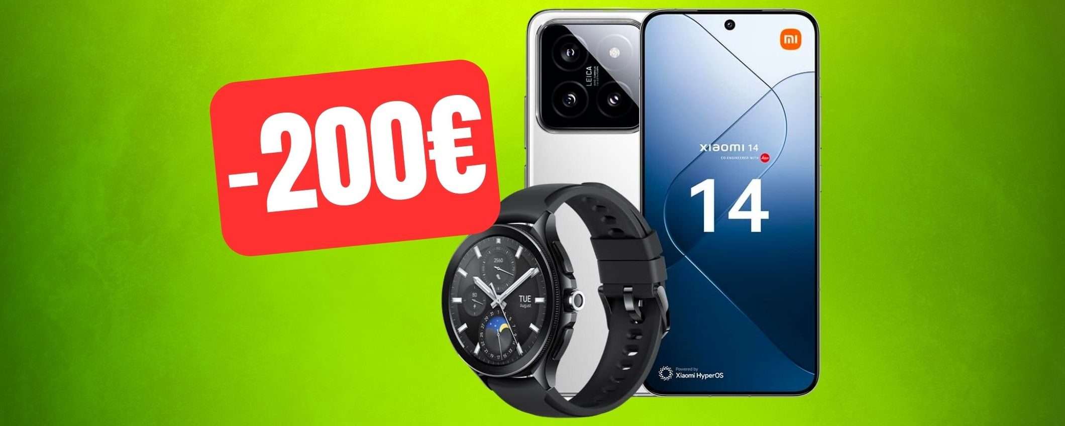 Xiaomi 14 e Watch 2 Pro: il bundle che non ti aspetti con 200€ di sconto