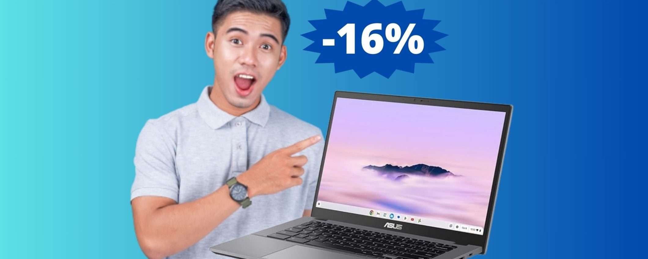 ASUS Chromebook Plus: SUPER sconto del 16% su Amazon