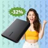 HDD Toshiba Basics da 2TB: MEGA sconto del 32% su Amazon