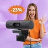 Webcam Logitech Brio 500: sconto IMPERDIBILE del 23%