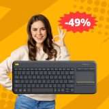 Logitech K400 Plus: sconto FOLLE del 49% su Amazon