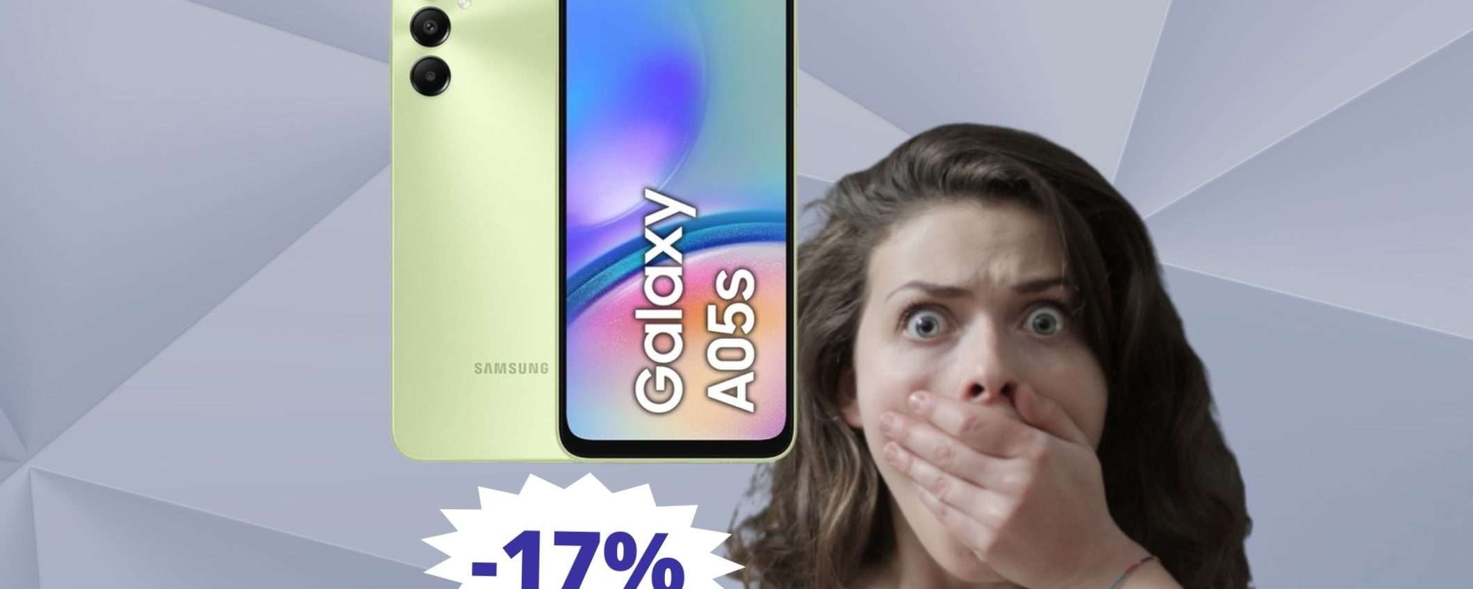 Samsung Galaxy A05s: affidabilità in SUPER sconto del 17%
