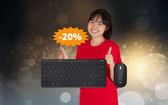 Kit mouse + tastiera Trust Lyra: sconto IMPERDIBILE del 20%
