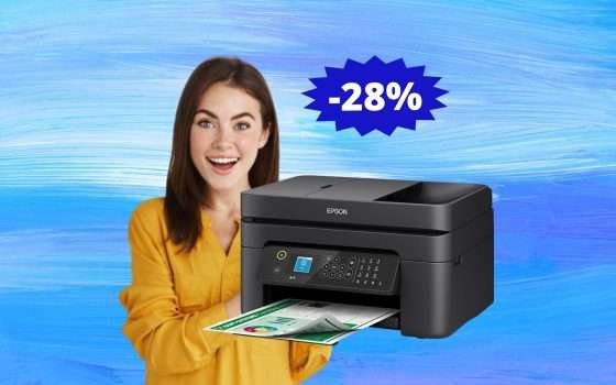 Stampante Epson Workforce: MEGA sconto del 28% su Amazon
