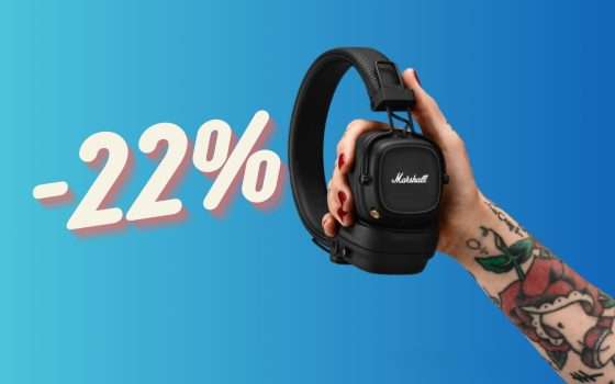Cuffie Marshall Major IV: uno SPETTACOLO al 22% di SCONTO