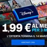 Disney+ a partire da 1,99 euro al mese per 3 mesi (piano Standard con pubblicità)