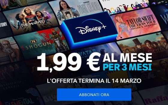 Disney+ a partire da 1,99 euro al mese per 3 mesi (piano Standard con pubblicità)