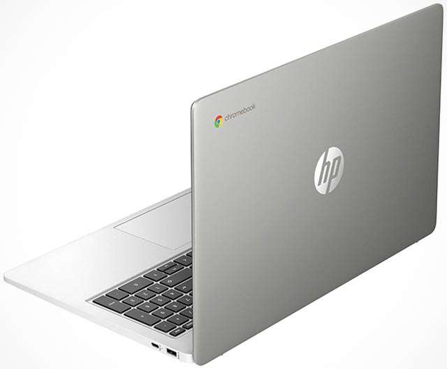 Il design del notebook HP Chromebook 15a con sistema operativo ChromeOS