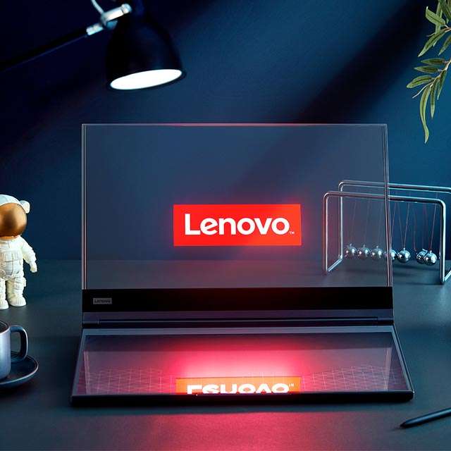 Il concept di Lenovo per un laptop ThinkBook con display trasparente