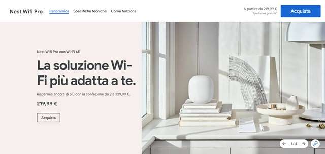 nest wifi pro 219 euro google store