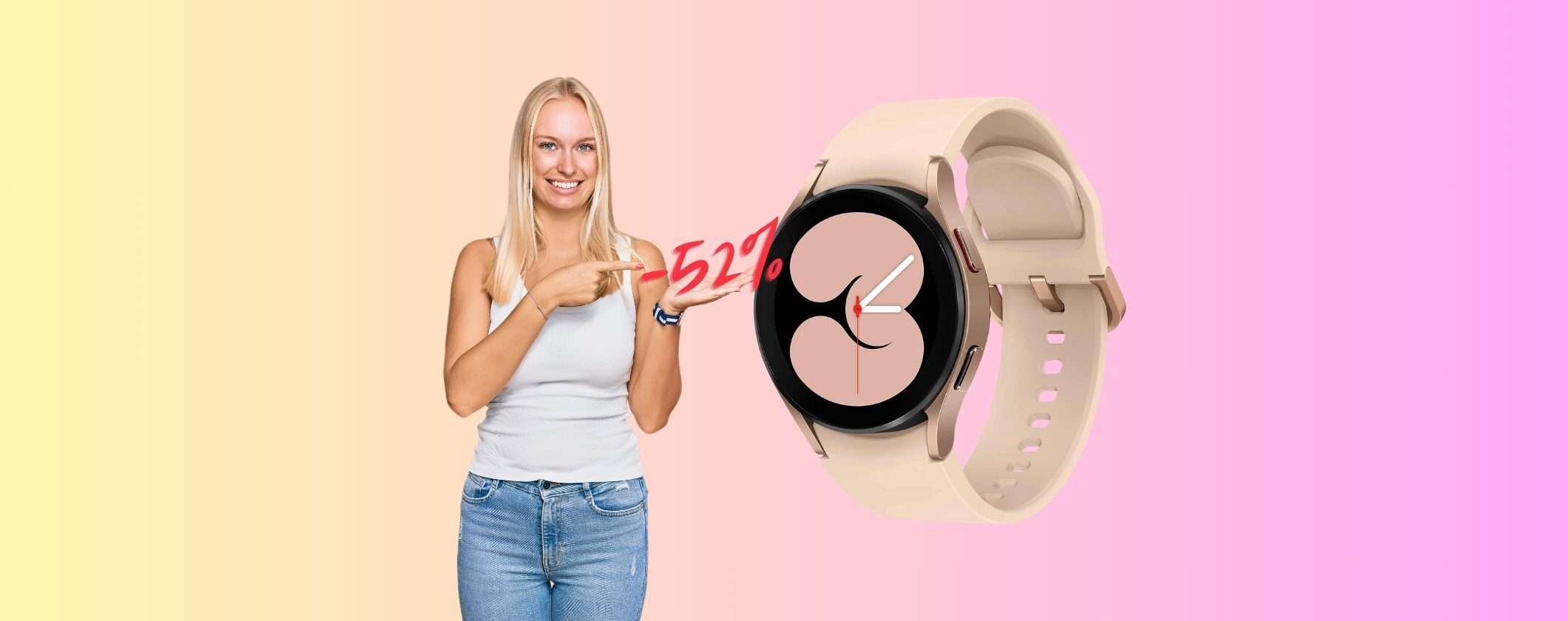 Samsung Galaxy Watch4 al 52% di SCONTO su Amazon