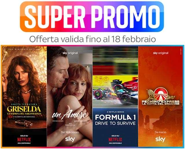 Intrattenimento plus: la Super Promo di Sky con Sky TV e Netflix a prezzo stracciato