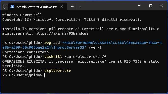 Come tornare al vecchio menu contestuale di Esplora file in Windows 11