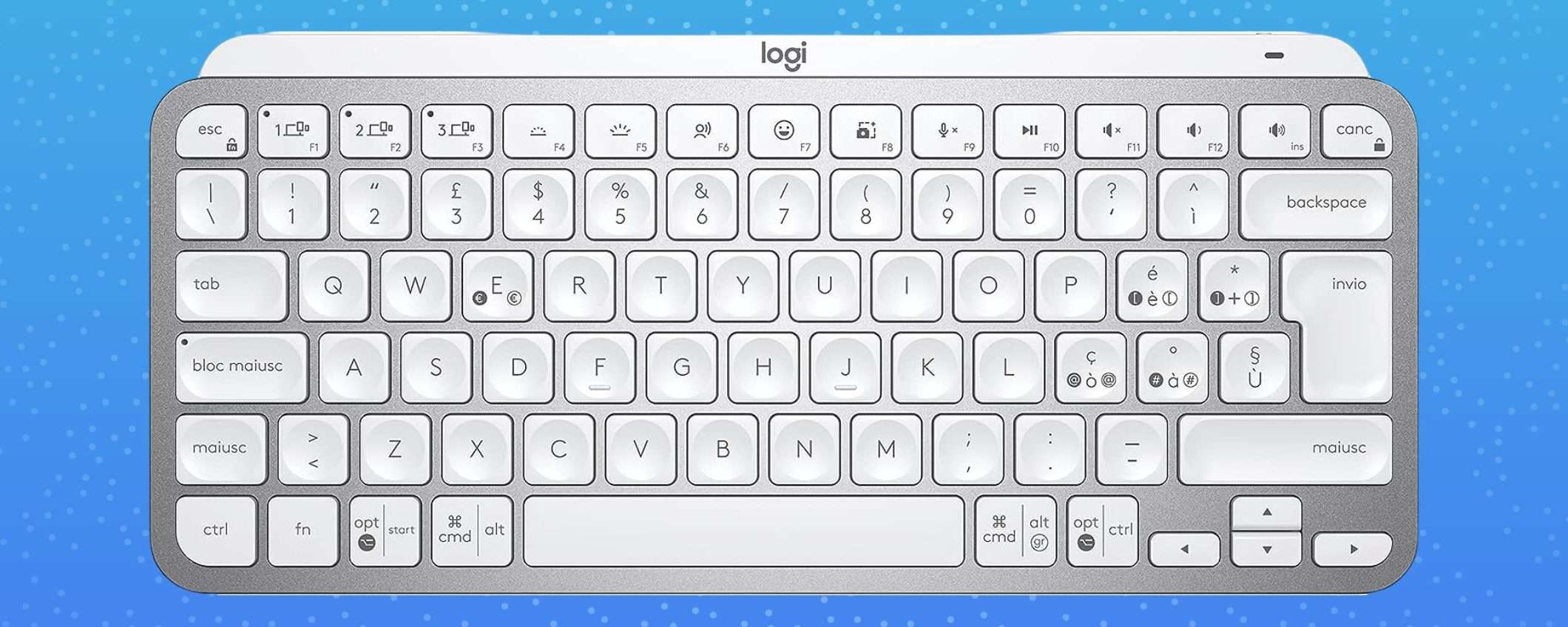 Logitech MX Keys: tastiera bluetooth compatta in MEGA SCONTO (-42%)