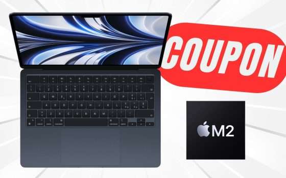 Apple MacBook Air con Chip M2 a un PREZZACCIO col COUPON: pagalo 1019€!