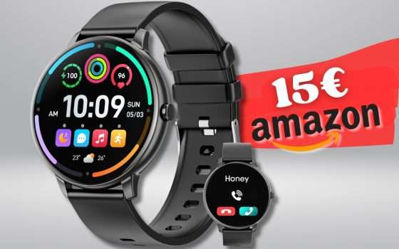 CROLLO di prezzo per smartwatch UNISEX con chiamate e non solo (15€)