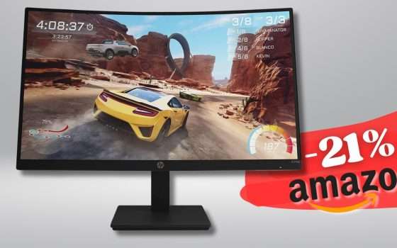 Monitor Curvo da 27 pollici con risoluzione QHD e 165Hz scontato 21%