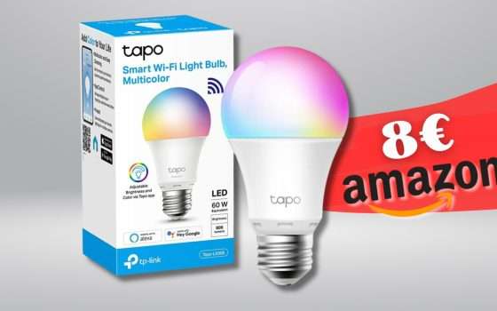 Lampadina SMART LED con attacco E27 e colori infiniti: TP Link a 9€