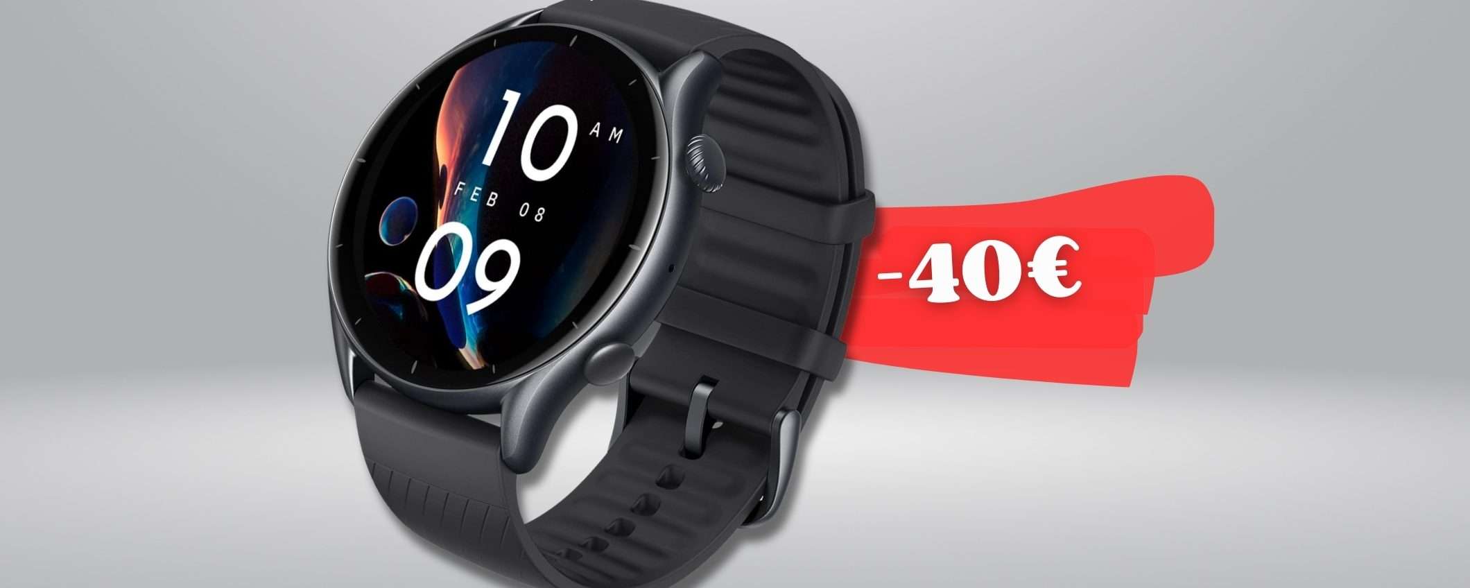 Amazfit GTR 3 è FUTURO al polso, prezzo che CROLLA con coupon