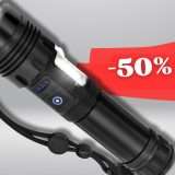 Torcia LED ricaricabile, 12 ore di POTENTE luce a portata di tasca (50%)