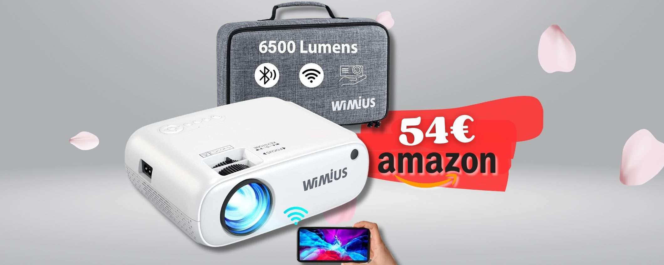 Proiettore WiFi supporto Full HD soli 50€: sta andando A RUBA (Amazon)