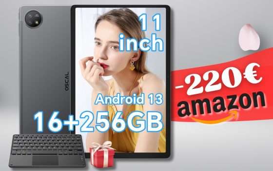 Tablet 16GB RAM/256GB con Android e slot per SIM in sconto PREPOTENTE