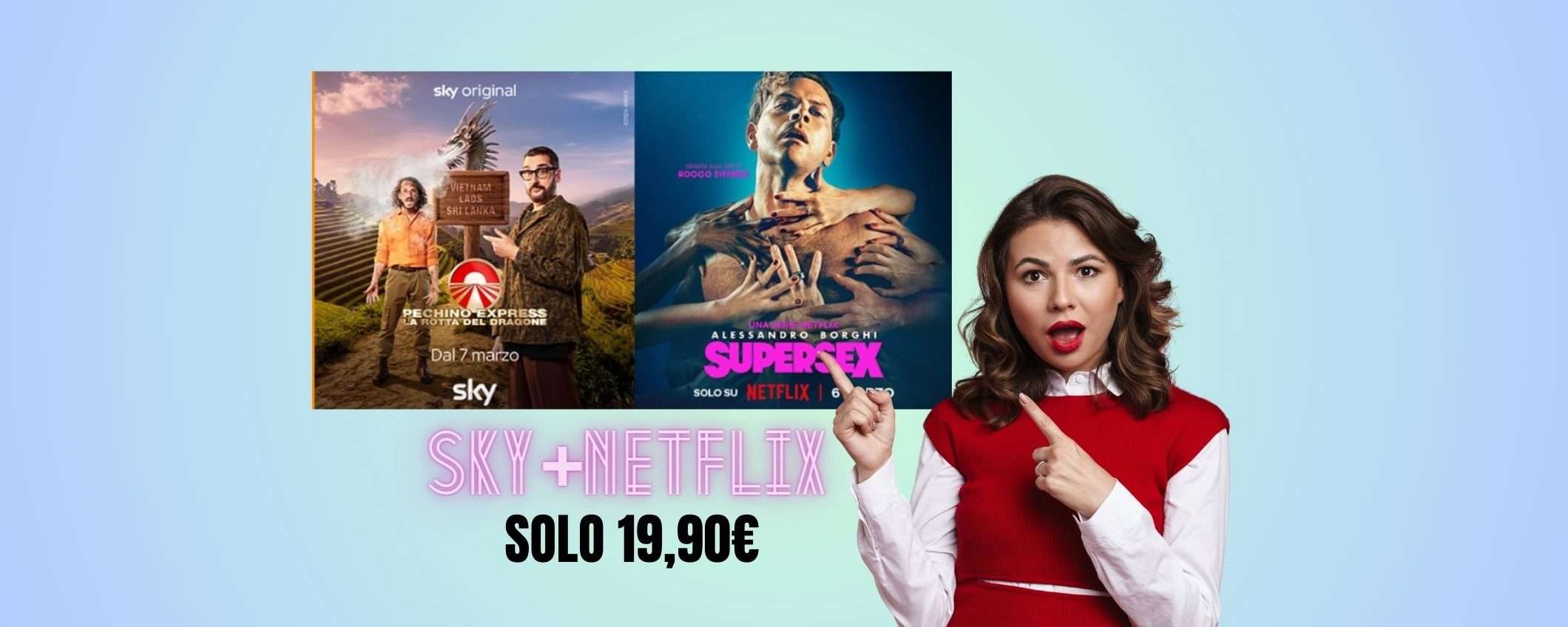 Tutto Sky e Netflix a meno di 20€: affrettati, scade il 20 marzo