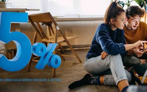 SelfyConto ti regala un deposito del 5% che svincoli quando vuoi