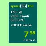 Promo Spusu 5G: 150GB a 7,98 euro mensili