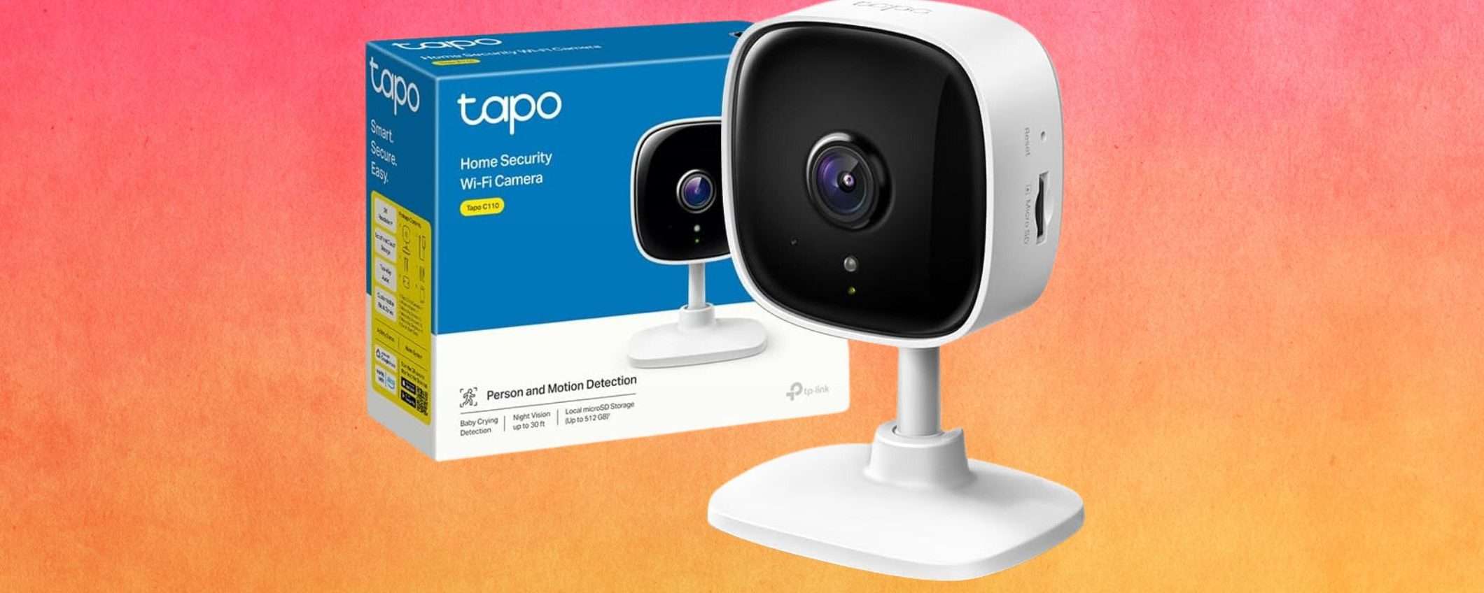 Telecamera WiFi di sicurezza: la TP-Link Tapo è in offerta su Amazon