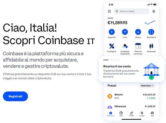 Scopri Coinbase IT, progettato per gli utenti italiani