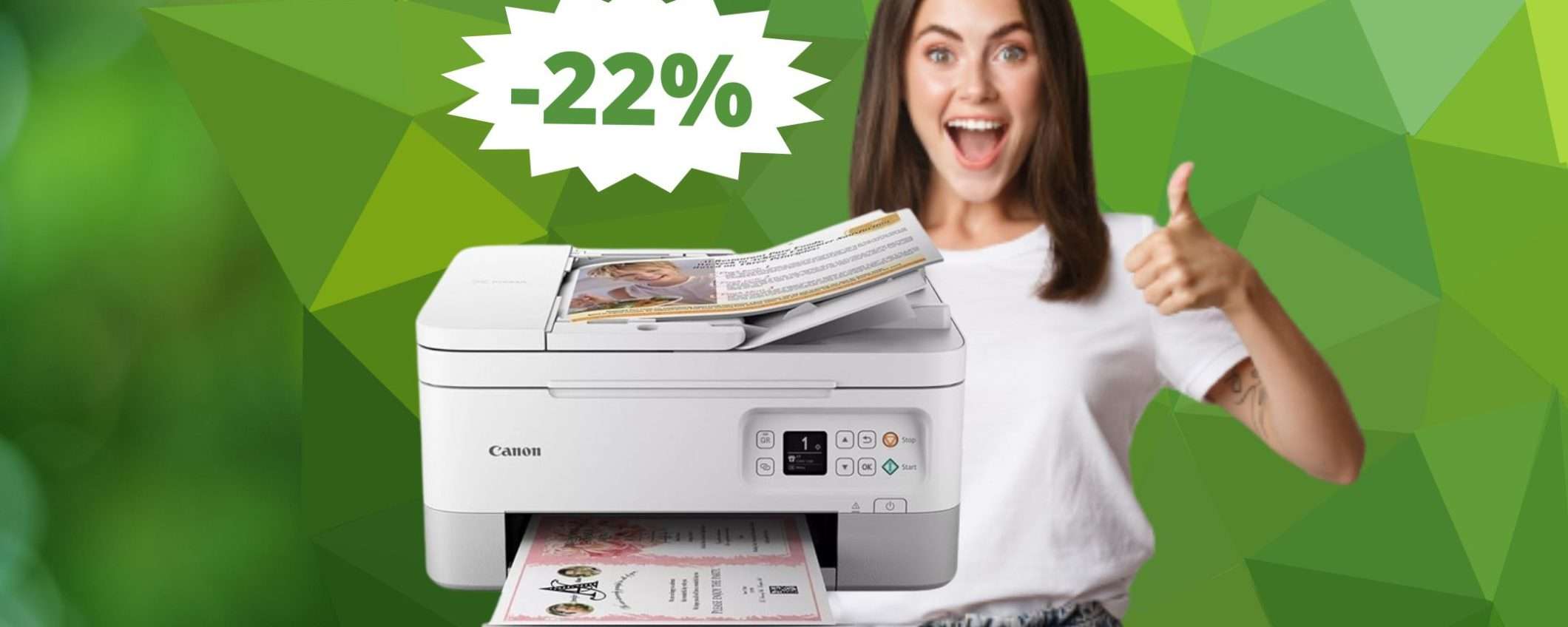 Stampante Canon PIXMA: semplicemente IRRESISTIBILE (-22%)