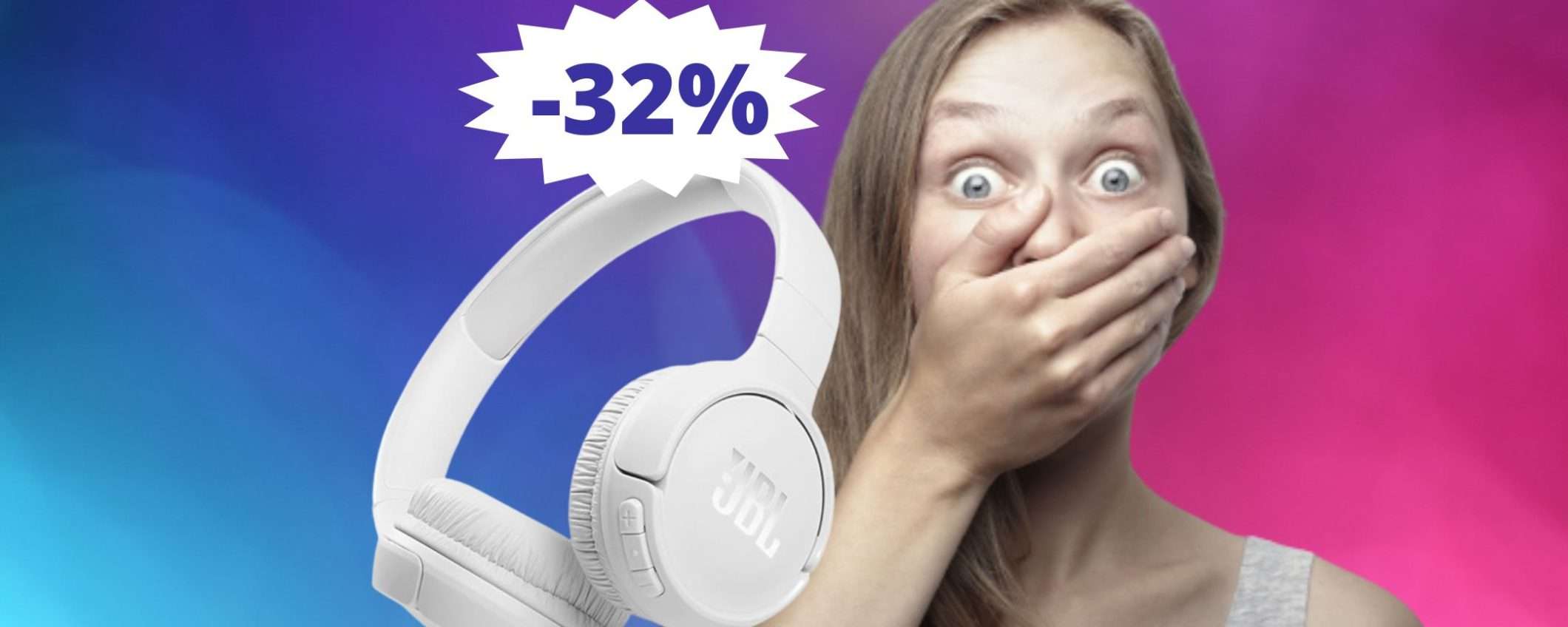 Cuffie JBL Tune 510BT: MEGA sconto del 32% su Amazon