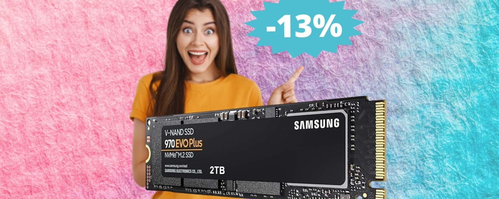 SSD Samsung 970 EVO Plus: sconto ESCLUSIVO su Amazon (-13%)