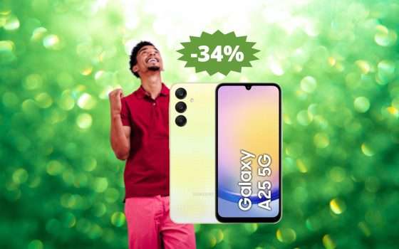 Samsung Galaxy A25: sconto ESCLUSIVO del 34% su Amazon