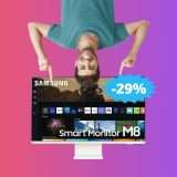 Samsung Smart Monitor M8: MEGA sconto del 29% su Amazon