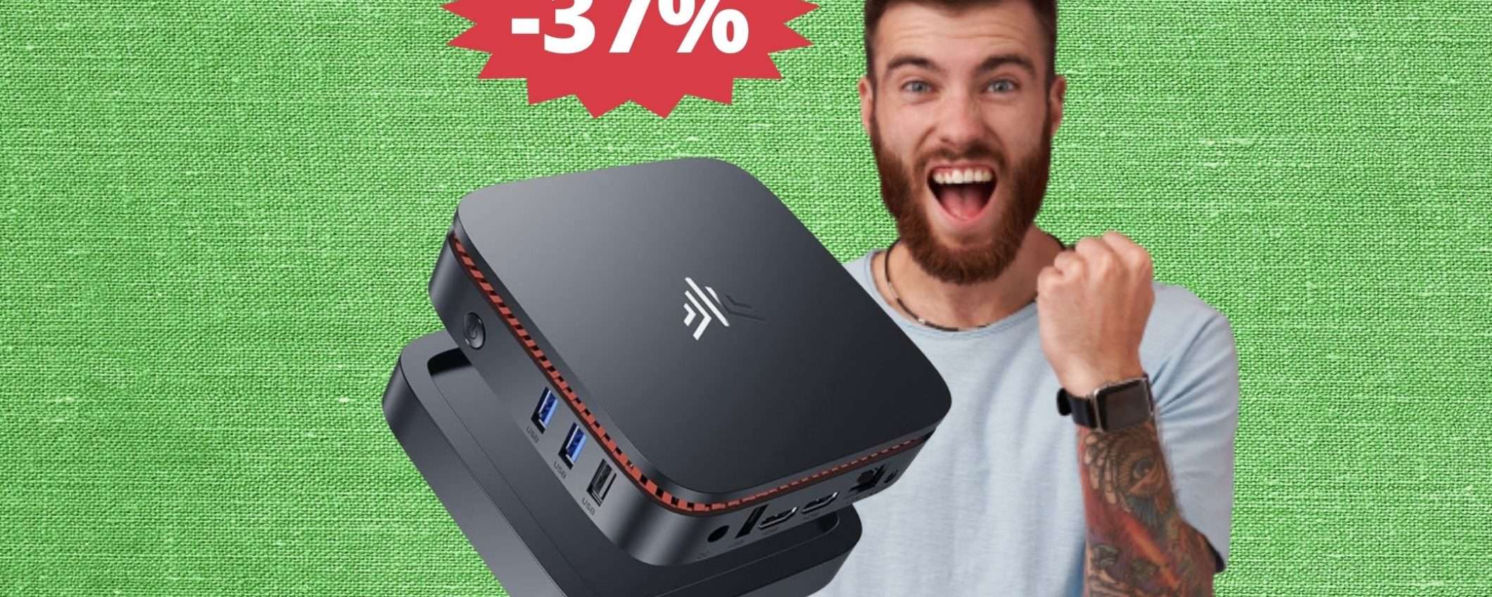 Mini PC NiPoGi: prezzo RIDICOLO su Amazon (-37%)