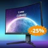 MSI monitor da gaming curvo: sconto IMPERDIBILE del 25%