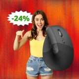 Mouse Logitech Lift: prevenzione e comfort su Amazon (-24%)