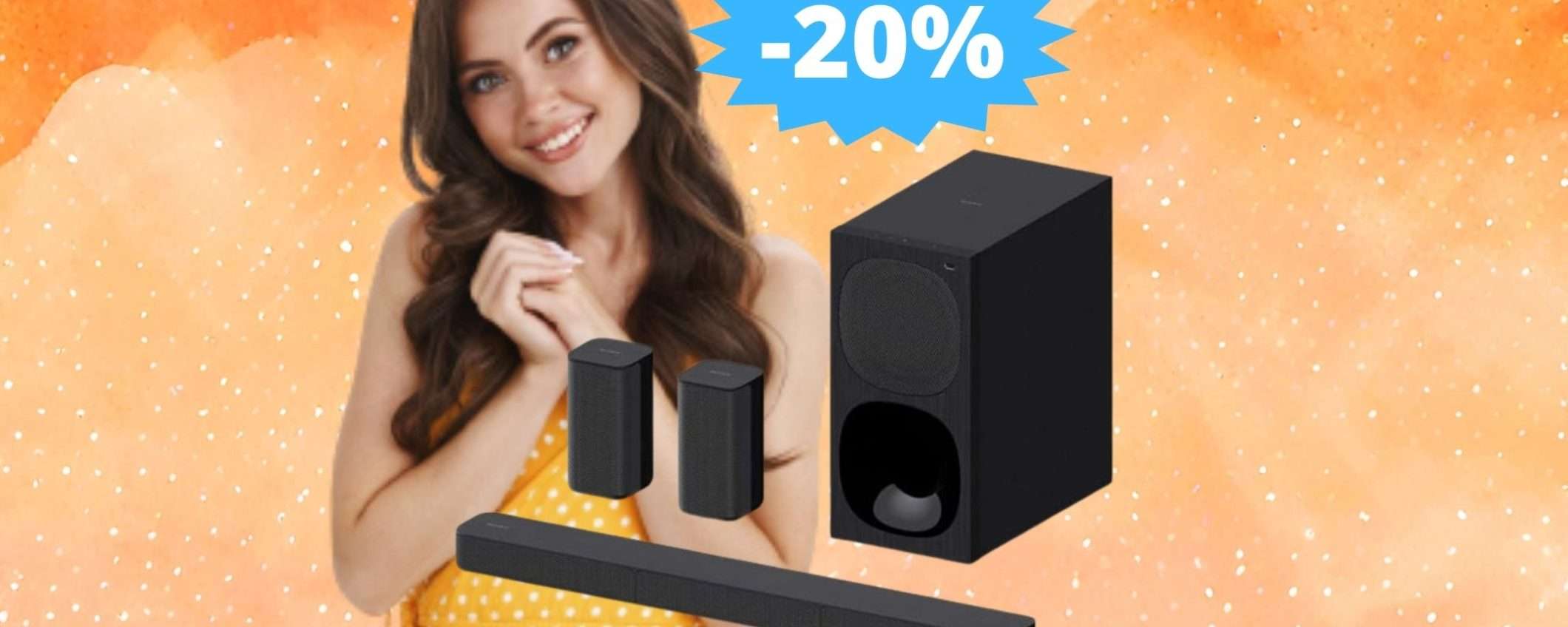 Soundbar Sony HT-S20R: sconto ESCLUSIVO del 20% su Amazon