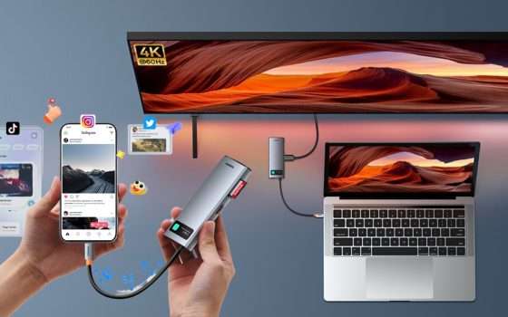 Hub USB-C 7 in 1 Baseus a 16€ grazie al Coupon 15% Amazon