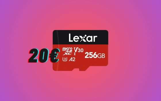 Lexar MicroSD 256GB: BOMBA a 28€ con la Festa Offerte Primavera Amazon