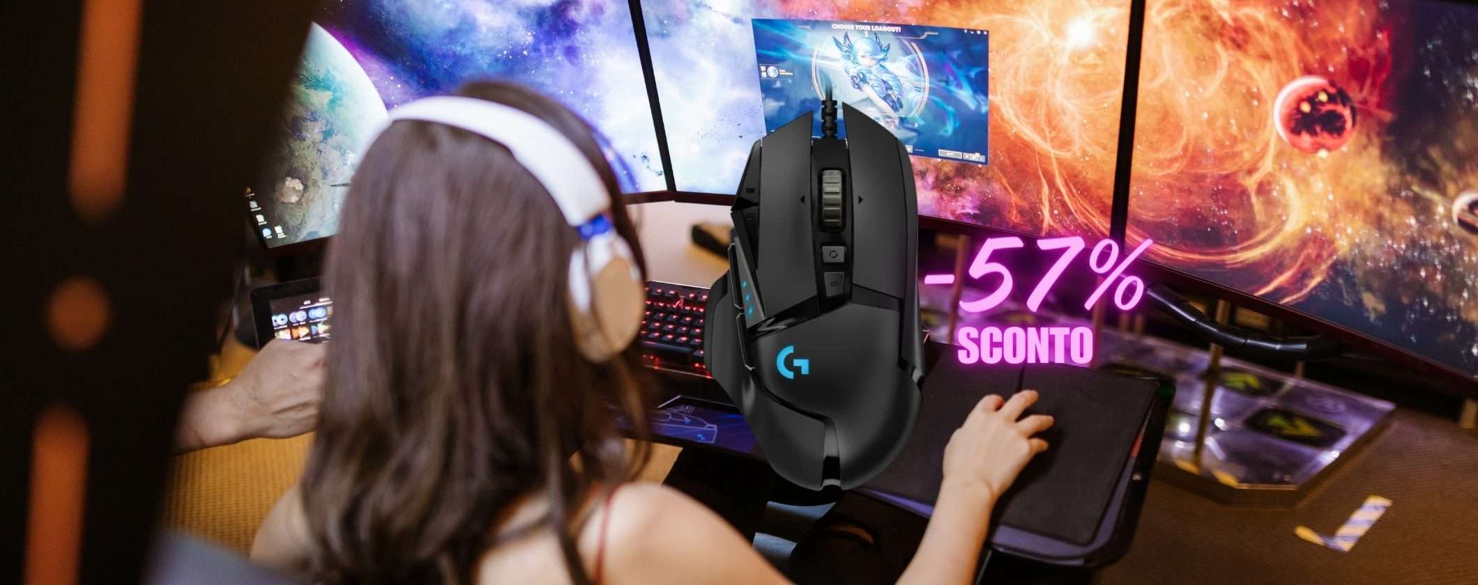 Logitech G G502 HERO: 57% di SCONTO per il mouse gaming top