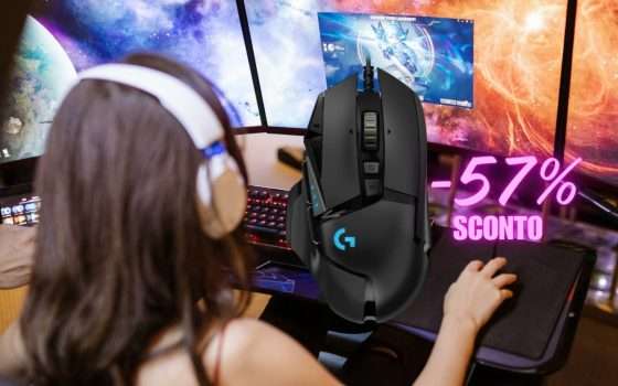 Logitech G G502 HERO: 57% di SCONTO per il mouse gaming top